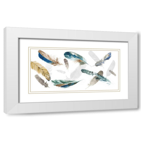 Feathery I White Modern Wood Framed Art Print with Double Matting by Wilson, Aimee