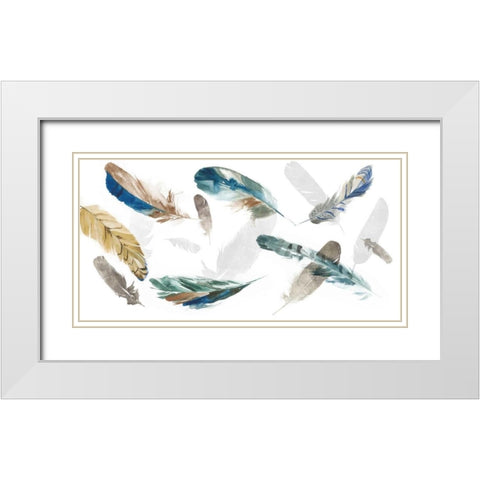 Feathery I White Modern Wood Framed Art Print with Double Matting by Wilson, Aimee