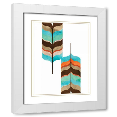 Mod Lollipop White Modern Wood Framed Art Print with Double Matting by Wilson, Aimee