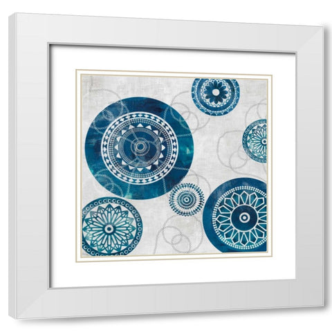 Rings White Modern Wood Framed Art Print with Double Matting by Wilson, Aimee