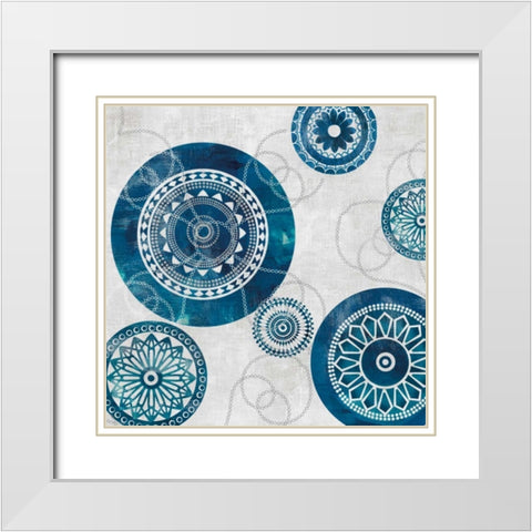 Rings White Modern Wood Framed Art Print with Double Matting by Wilson, Aimee