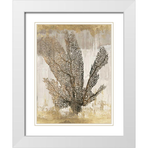 Coral Splendor I White Modern Wood Framed Art Print with Double Matting by Wilson, Aimee