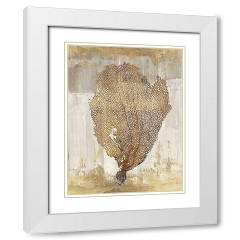 Coral Splendor III White Modern Wood Framed Art Print with Double Matting by Wilson, Aimee