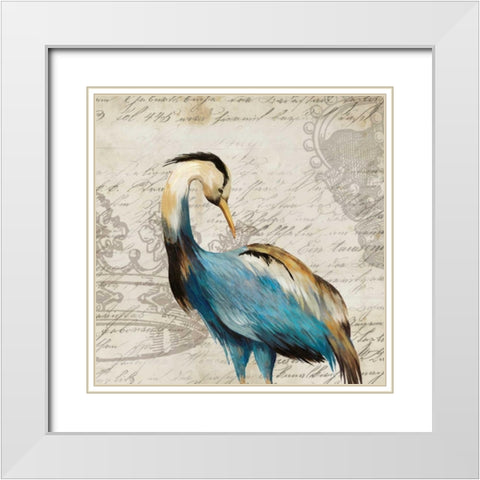 Heron I White Modern Wood Framed Art Print with Double Matting by Wilson, Aimee