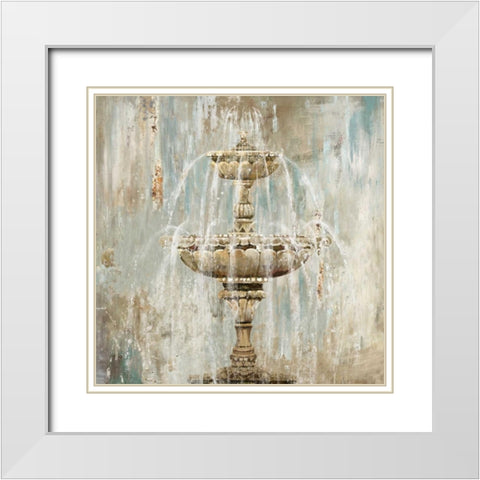Fountain White Modern Wood Framed Art Print with Double Matting by Wilson, Aimee