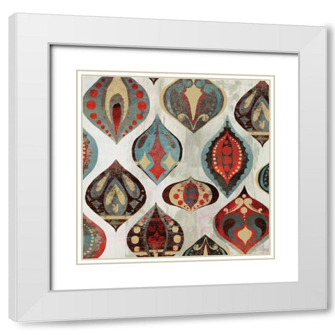 Ornamental I White Modern Wood Framed Art Print with Double Matting by Aimee