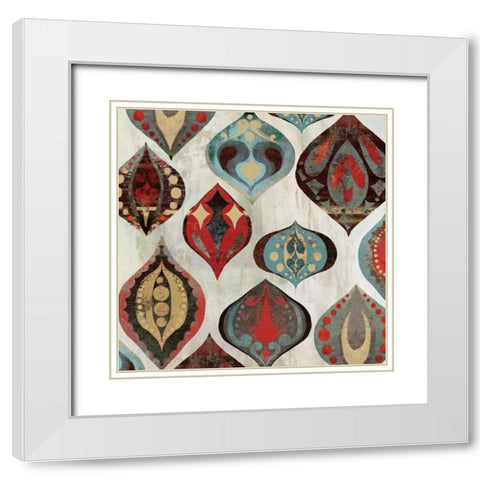 Ornamental II White Modern Wood Framed Art Print with Double Matting by Aimee