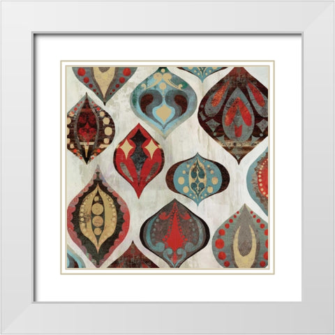 Ornamental II White Modern Wood Framed Art Print with Double Matting by Aimee