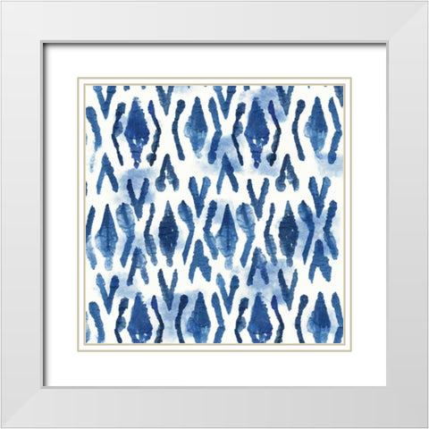 Indigo Gem White Modern Wood Framed Art Print with Double Matting by Wilson, Aimee