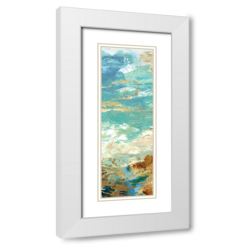 Seaside Abstract II White Modern Wood Framed Art Print with Double Matting by Wilson, Aimee