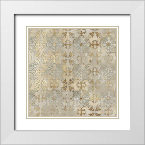 Golden Impressions III White Modern Wood Framed Art Print with Double Matting by Wilson, Aimee