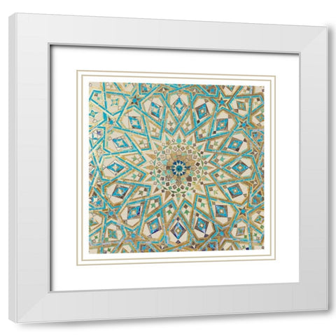 Cool Mosaic I White Modern Wood Framed Art Print with Double Matting by Wilson, Aimee