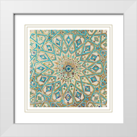 Cool Mosaic I White Modern Wood Framed Art Print with Double Matting by Wilson, Aimee