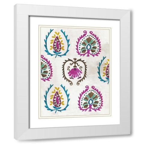 Pattern II White Modern Wood Framed Art Print with Double Matting by Wilson, Aimee