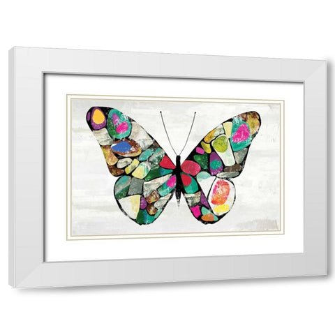 Butterfly White Modern Wood Framed Art Print with Double Matting by Wilson, Aimee
