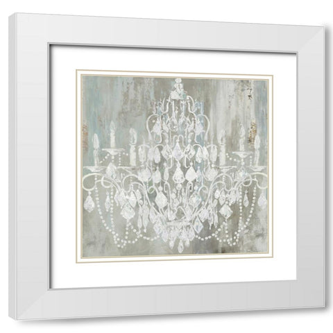 Chandelier  White Modern Wood Framed Art Print with Double Matting by Wilson, Aimee