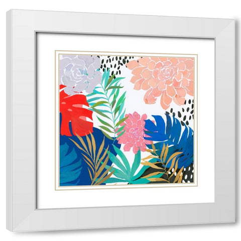 Tropical Matisse White Modern Wood Framed Art Print with Double Matting by Wilson, Aimee