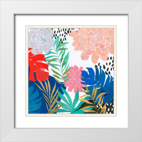 Tropical Matisse White Modern Wood Framed Art Print with Double Matting by Wilson, Aimee