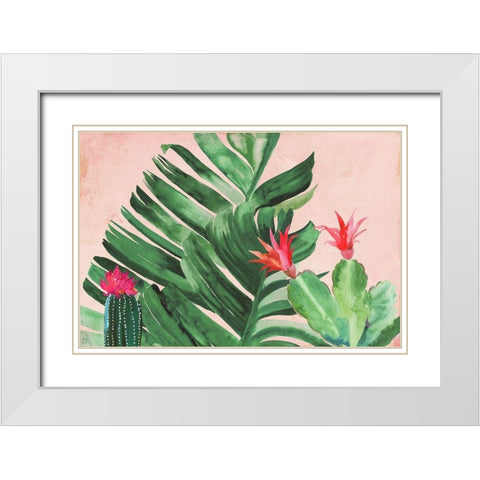 Tropical Paradise White Modern Wood Framed Art Print with Double Matting by Wilson, Aimee