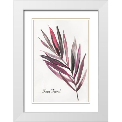 Fern Frond  White Modern Wood Framed Art Print with Double Matting by Wilson, Aimee