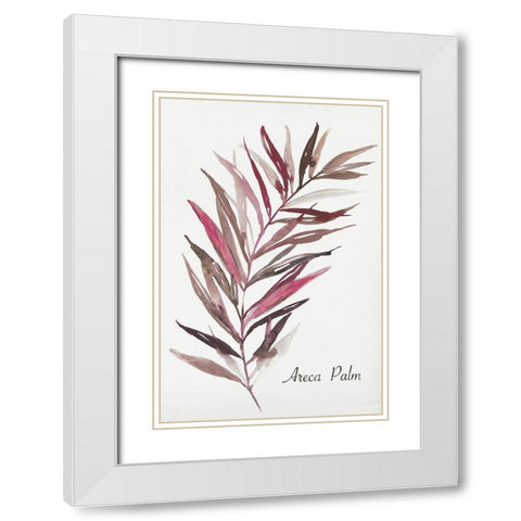Areca Palm White Modern Wood Framed Art Print with Double Matting by Wilson, Aimee