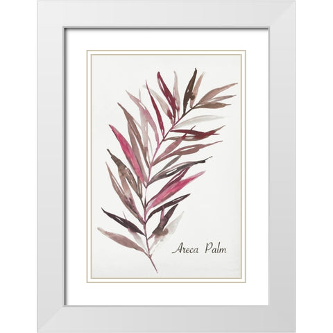 Areca Palm White Modern Wood Framed Art Print with Double Matting by Wilson, Aimee