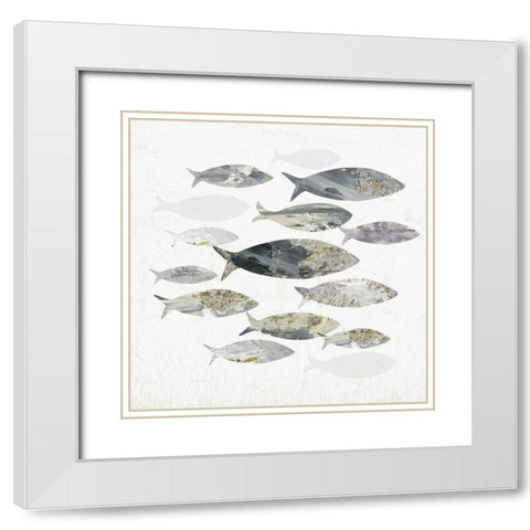 Gone Fishing I  White Modern Wood Framed Art Print with Double Matting by Wilson, Aimee