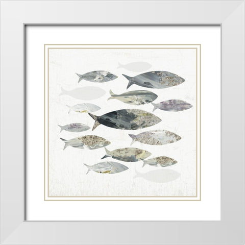 Gone Fishing I  White Modern Wood Framed Art Print with Double Matting by Wilson, Aimee