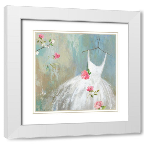 White Dress  White Modern Wood Framed Art Print with Double Matting by Aimee Wilson