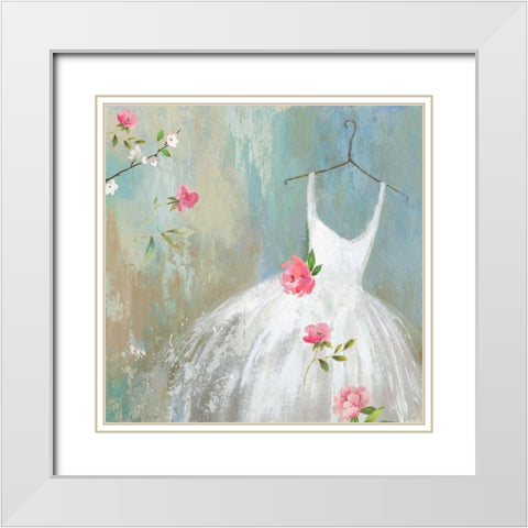 White Dress  White Modern Wood Framed Art Print with Double Matting by Aimee Wilson