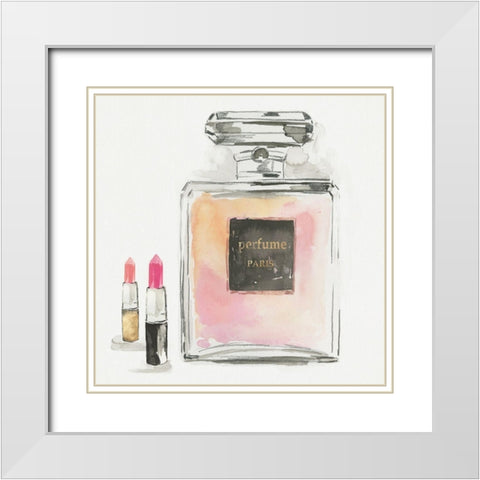 Perfume Paris III  White Modern Wood Framed Art Print with Double Matting by Aimee Wilson
