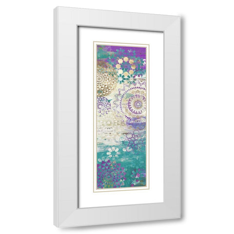 Purple Mosaic II  White Modern Wood Framed Art Print with Double Matting by Aimee Wilson