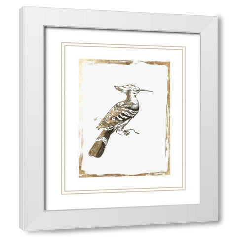 Golden Bird I  White Modern Wood Framed Art Print with Double Matting by Wilson, Aimee