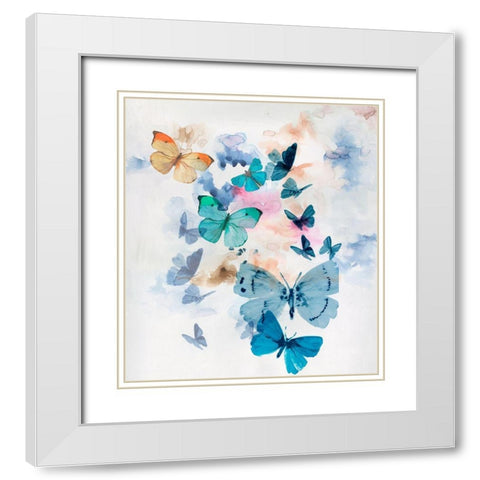 Fly Away  White Modern Wood Framed Art Print with Double Matting by Wilson, Aimee