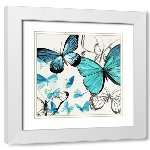 Monarch Butterflies  White Modern Wood Framed Art Print with Double Matting by Wilson, Aimee