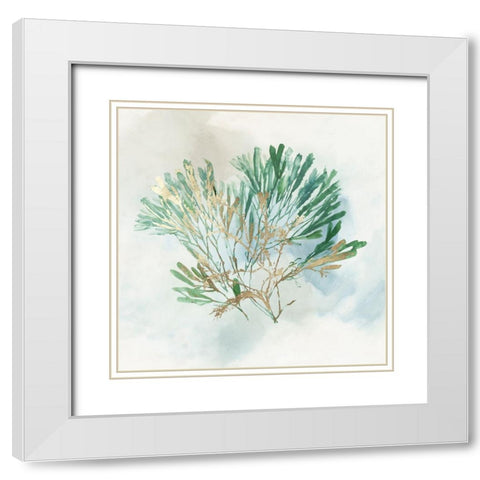 Green Coral III  White Modern Wood Framed Art Print with Double Matting by Wilson, Aimee
