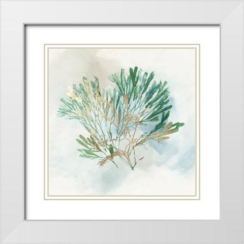 Green Coral III  White Modern Wood Framed Art Print with Double Matting by Wilson, Aimee
