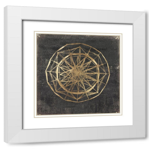 Golden Wheel II  White Modern Wood Framed Art Print with Double Matting by Wilson, Aimee