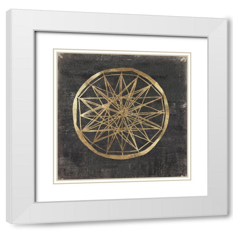 Golden Wheel III  White Modern Wood Framed Art Print with Double Matting by Wilson, Aimee