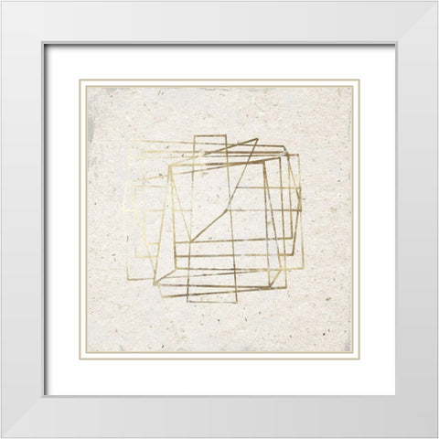 Golden Embrace II  White Modern Wood Framed Art Print with Double Matting by Wilson, Aimee