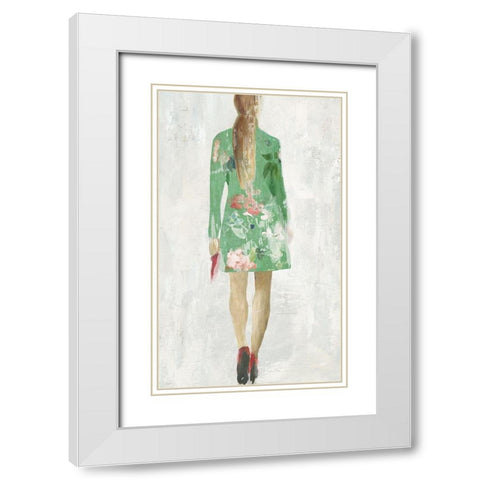 Walking Away White Modern Wood Framed Art Print with Double Matting by Wilson, Aimee