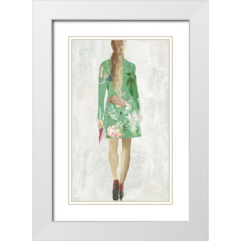 Walking Away White Modern Wood Framed Art Print with Double Matting by Wilson, Aimee