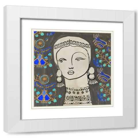 Selene White Modern Wood Framed Art Print with Double Matting by Wilson, Aimee