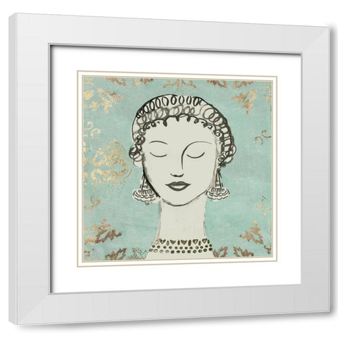 Antheia White Modern Wood Framed Art Print with Double Matting by Wilson, Aimee