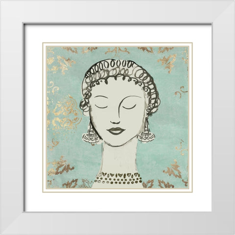 Antheia White Modern Wood Framed Art Print with Double Matting by Wilson, Aimee