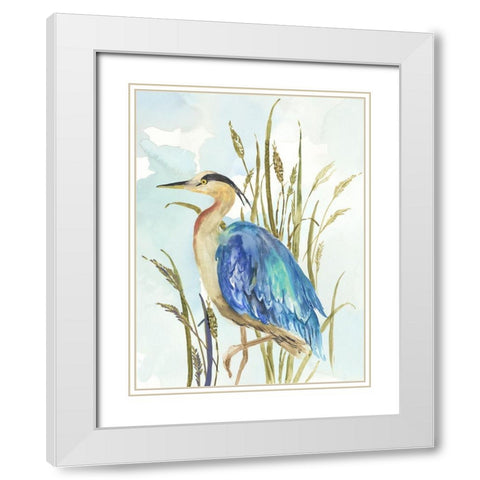 Little Blue Heron White Modern Wood Framed Art Print with Double Matting by Wilson, Aimee