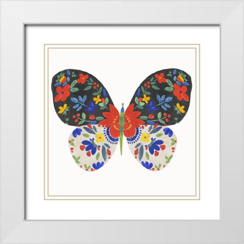 Flying Blossom I White Modern Wood Framed Art Print with Double Matting by Wilson, Aimee