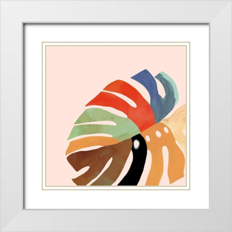 Rainbow Fern I White Modern Wood Framed Art Print with Double Matting by Wilson, Aimee