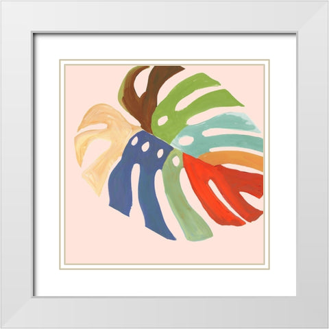 Rainbow Fern II White Modern Wood Framed Art Print with Double Matting by Wilson, Aimee