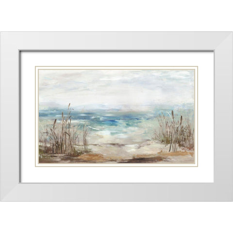 Waves From A Distance White Modern Wood Framed Art Print with Double Matting by Wilson, Aimee